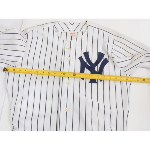 VTG 90s NEW YORK YANKEES Adult 42 Rawlings Authentic MLB Jersey Made USA - Picture 7 of 13